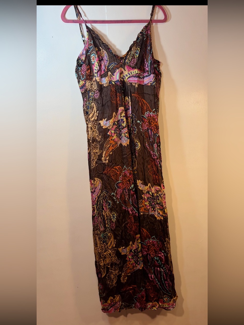hinge Black Maxi Dress with Multicolor Floral Print